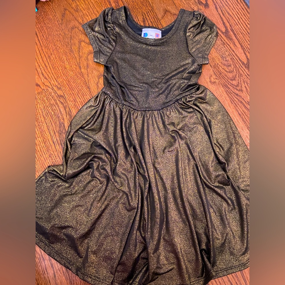 Dot Dot Smile copper Dress Girls 3/4